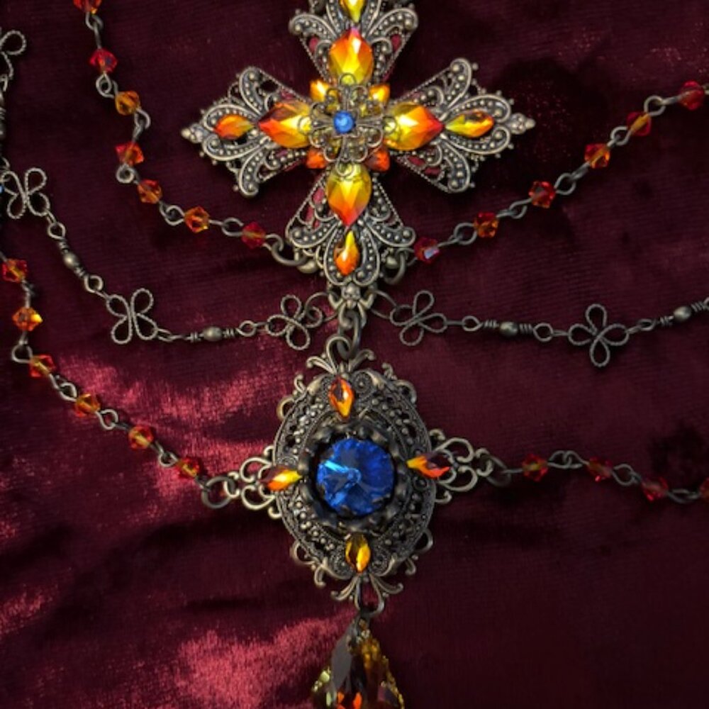 Edwardian/Victorian handmade crystal necklace - Picture 7 of 7